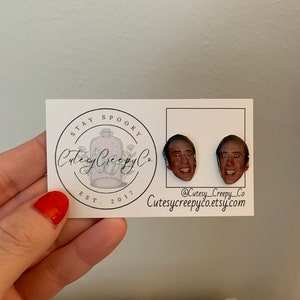 Nicolas Cage Stud Earrings