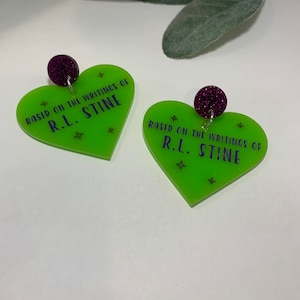 Written by R.L Stine Acrylic Dangle Earrings