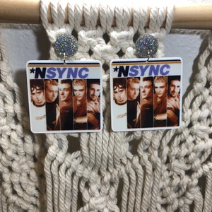 Nsync Acrylic Dangle Earrings