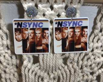 Nsync Acrylic Dangle Earrings