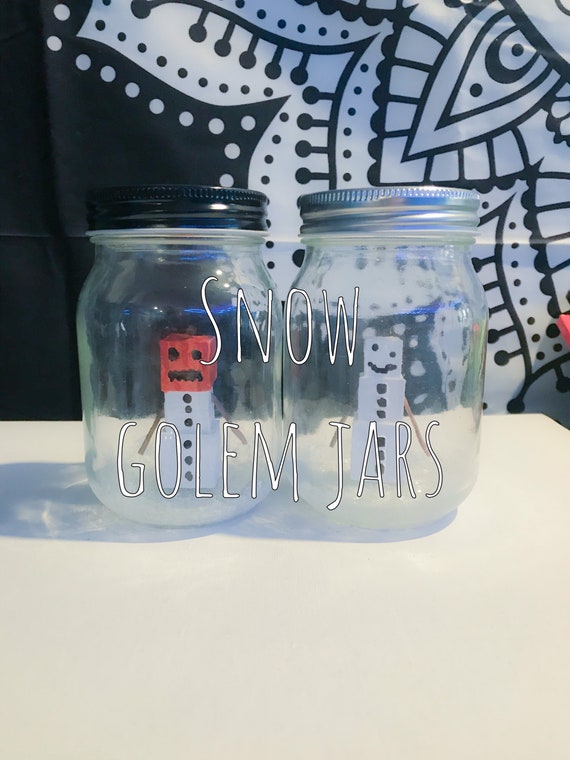 Minecraft Snow Golem Jar Etsy