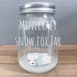 Minecraft Snow Fox Jar Etsy