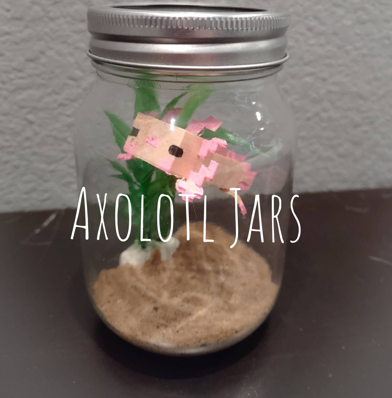 Minecraft Axolotl Jar Etsy Espana
