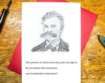 Nietzsche Birthday Card - Philosophy - Funny - Eternal Return