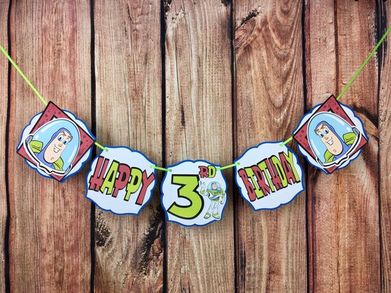 Buzz Lightyear Happy Birthday Banner Etsy