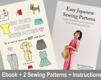 How to Sew Japanese Sewing Patterns Ebook + Patterns Package | PDF Download | For English Speakers