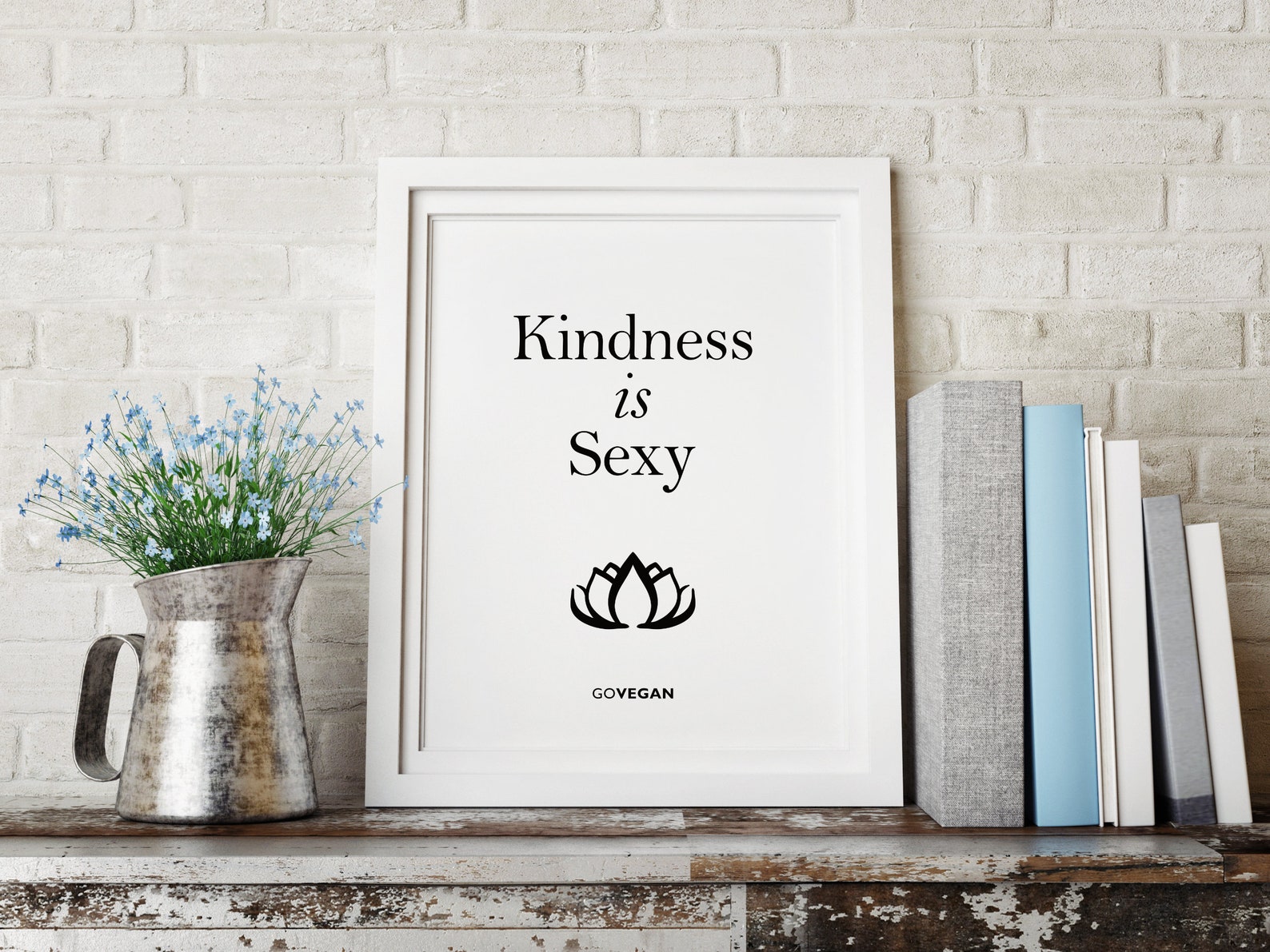 Kindness Is Sexy Vegan Printable Art Poster Inspirational Etsy