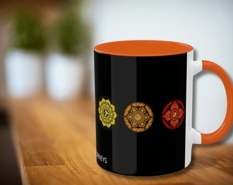 All Chakra Mug, 11oz, Chakra Inspired, Chakra Ritual Mug