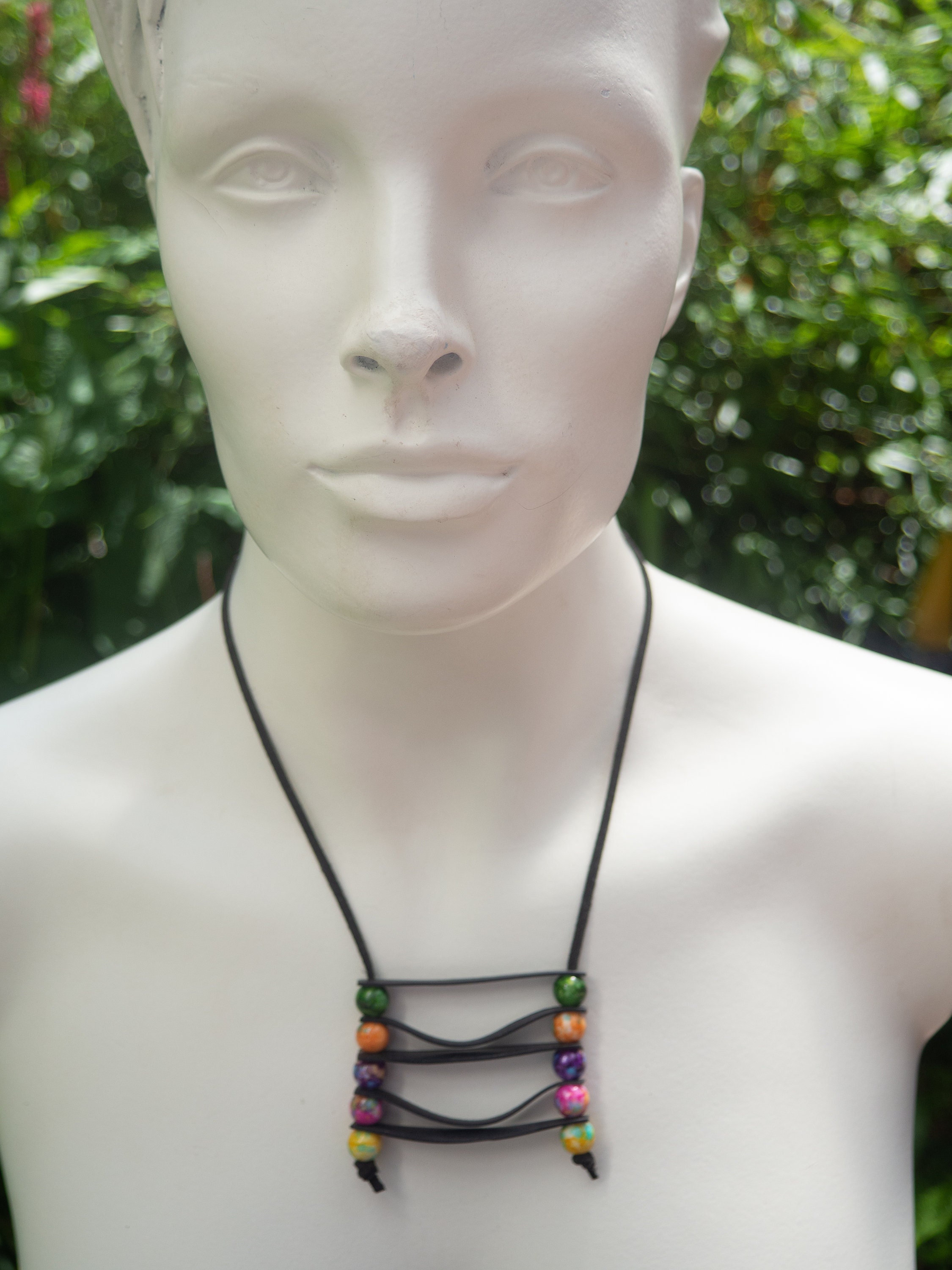 Sustainable necklace quirky jewelry made of recycled rubber Etsy