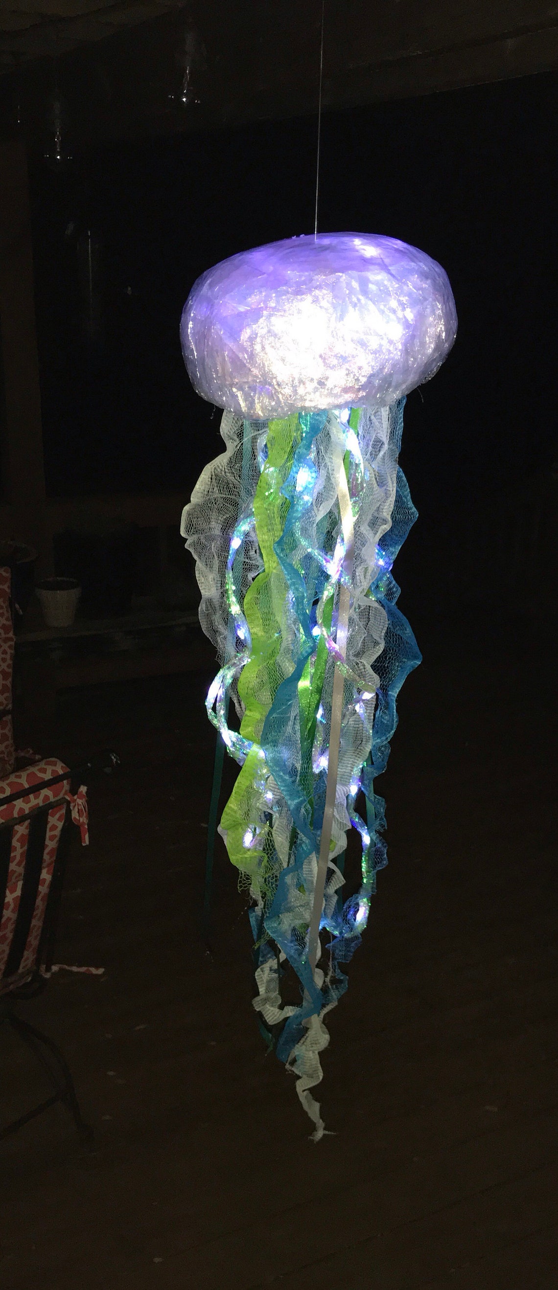 Pair of 2 Jellyfish hanging LIGHT UP lanterns under the sea | Etsy