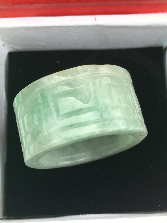 Size 11 Handmade Wide Jadeite Jade Large & Handsom