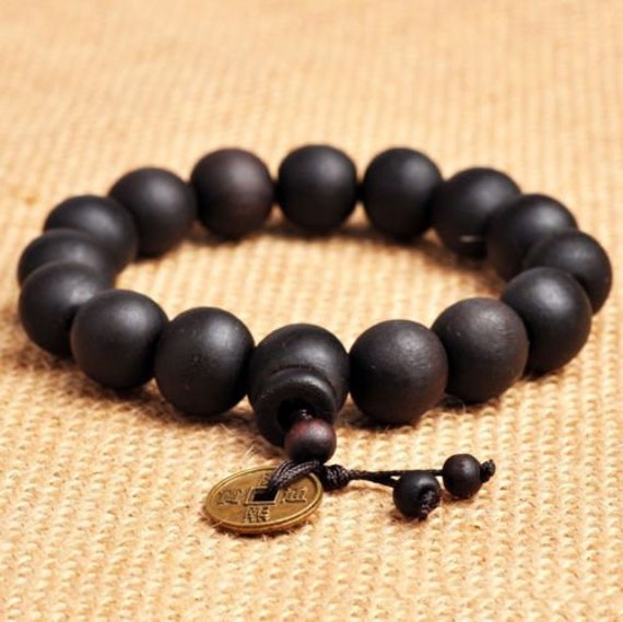 Sandalwood Bracelet Chinese Coin Mala Buddha and 108 Prayer Beads Etsy Ireland