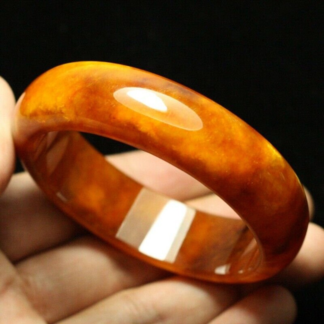 Jadeite 58mm Golden Tawny Orange Brown and White Clouds Certified Hand ...