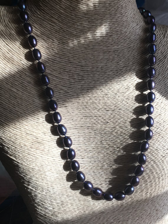 Tahitian Pearl Necklace Large Gorgeous Olives 27 … - image 5
