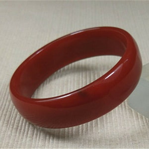 46.15mm Child Petite Orange Wide Agate Bangle Bracelet Gorgeous!