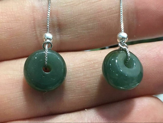 Deep Blue Green Certified  Type A Jade Jadeite an… - image 1