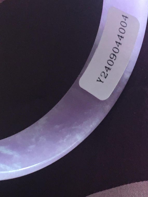 52.55mm Solid Light Lavender Green Certified Jade… - image 5