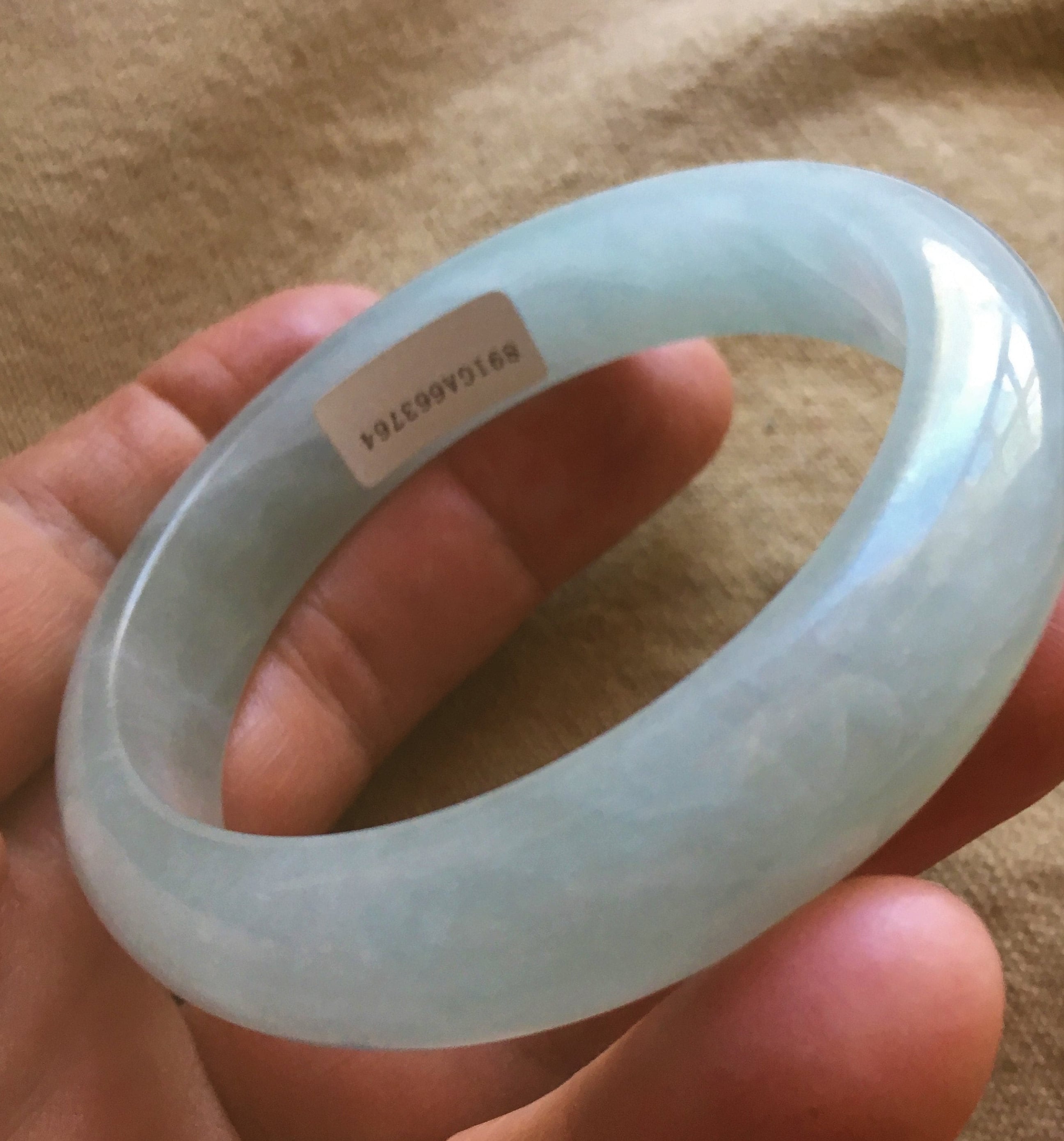 58 mm 素敵なライトブルーグリーンジェダイト翡翠バングル #764 - Etsy