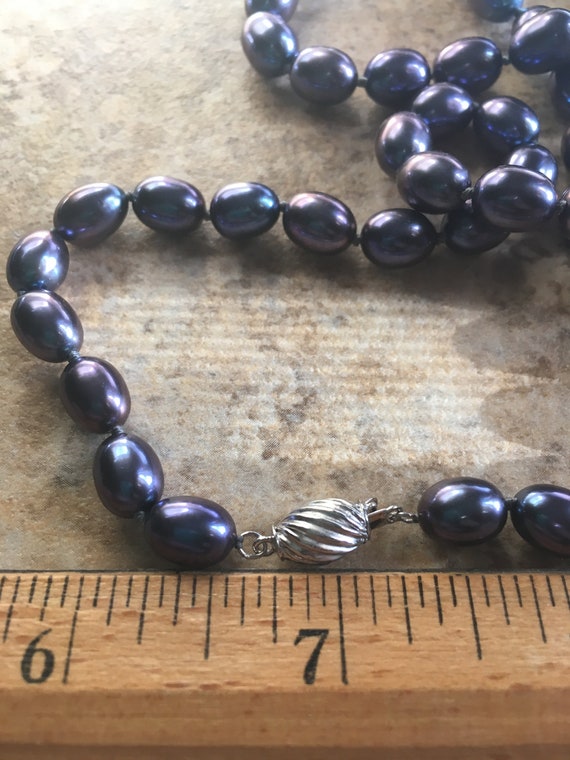 Tahitian Pearl Necklace Large Gorgeous Olives 27 … - image 10