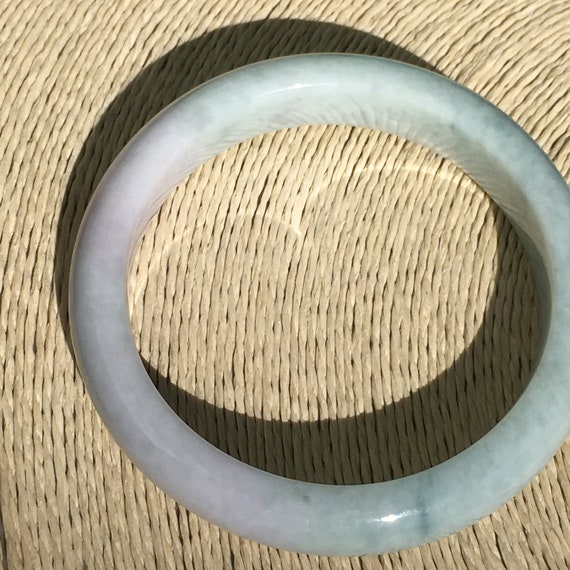 62mm Magnificent! Lavender Green Jadeite Jade Ban… - image 9