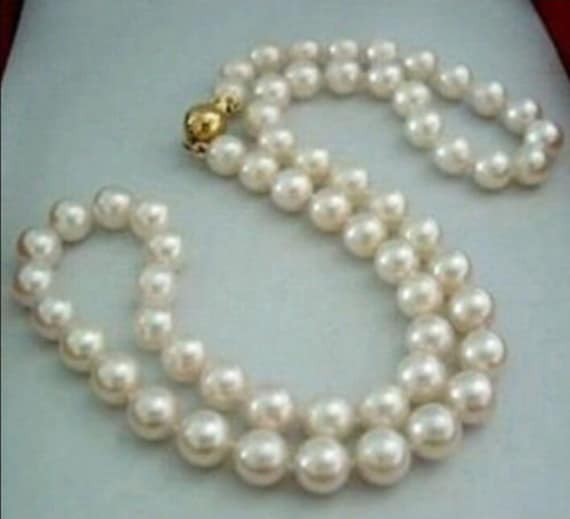 Genuine Knotted 8.3-8.85 mm CREAM Cultured Akoya Pearl | Etsy