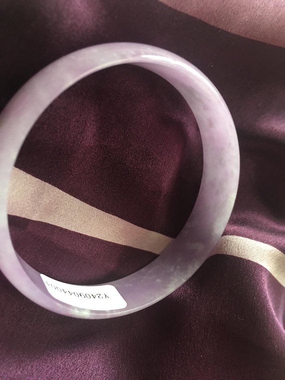 52.55mm Solid Light Lavender Green Certified Jade… - image 1