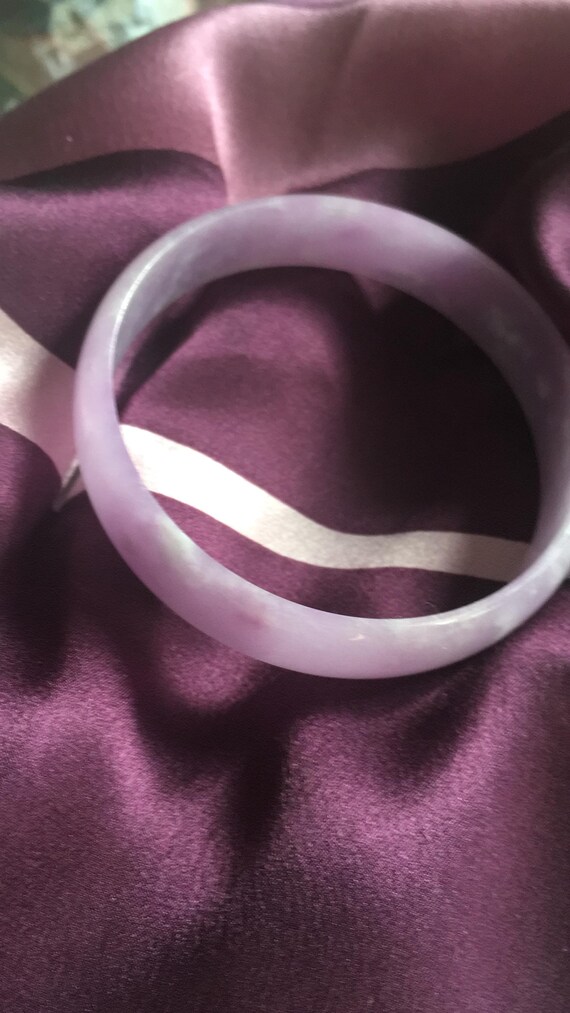 52.55mm Solid Light Lavender Green Certified Jade… - image 4