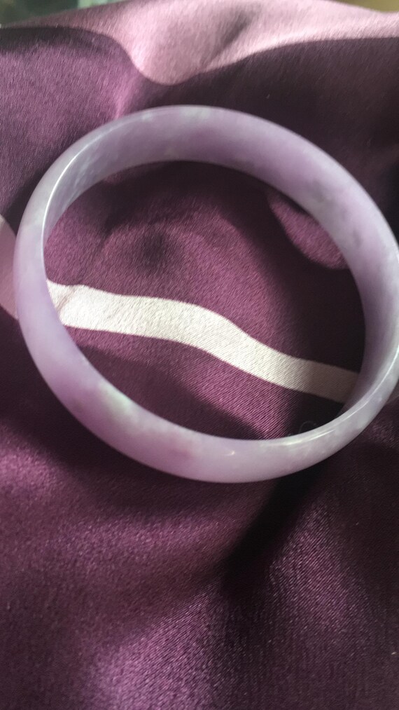 52.55mm Solid Light Lavender Green Certified Jade… - image 3
