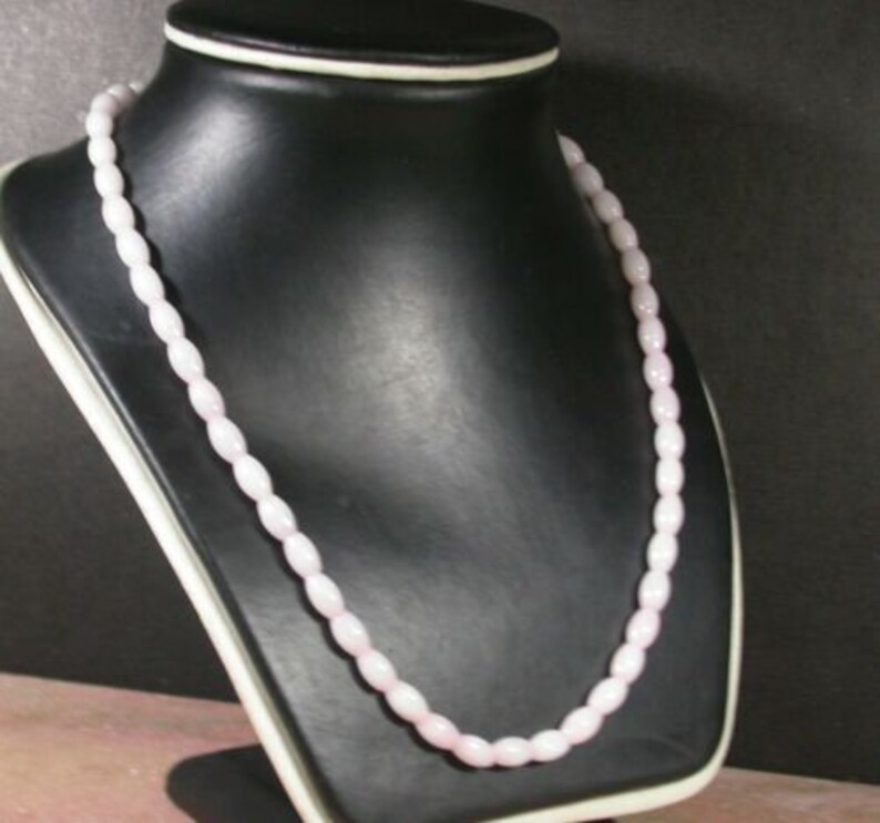 Pink Jadeite Jade Grade A Necklace 10mm Barrel Beads 21 Etsy