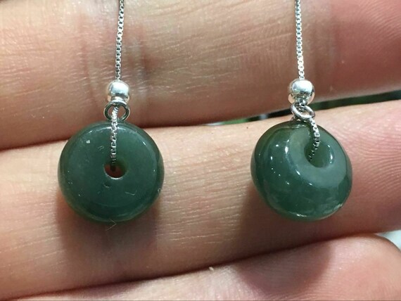 Deep Blue Green Certified  Type A Jade Jadeite an… - image 3