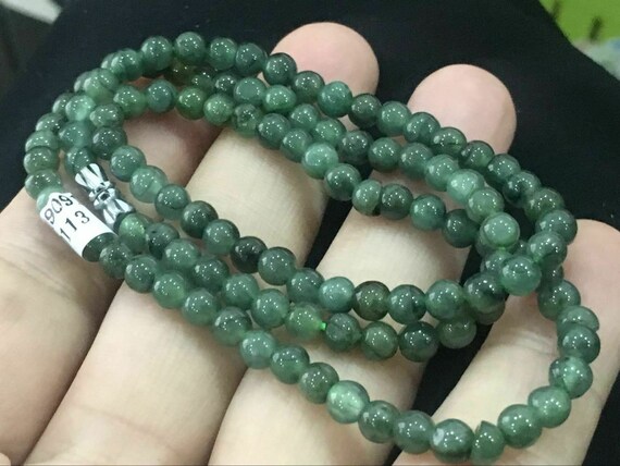 Forest Green Dark Oily Jadeite Jade Grade A Certi… - image 6