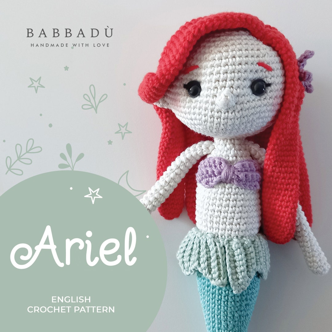 ARIEL the Little Mermaid. English Crochet Pattern. Amigurumi Tutorial ...