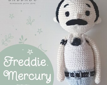 FREDDIE MERCURY Crochet English Pattern. Amigurumi doll tutorial