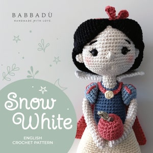 SNOWWHITE Crochet English Pattern. Amigurumi tutorial. Crochet tutorial.