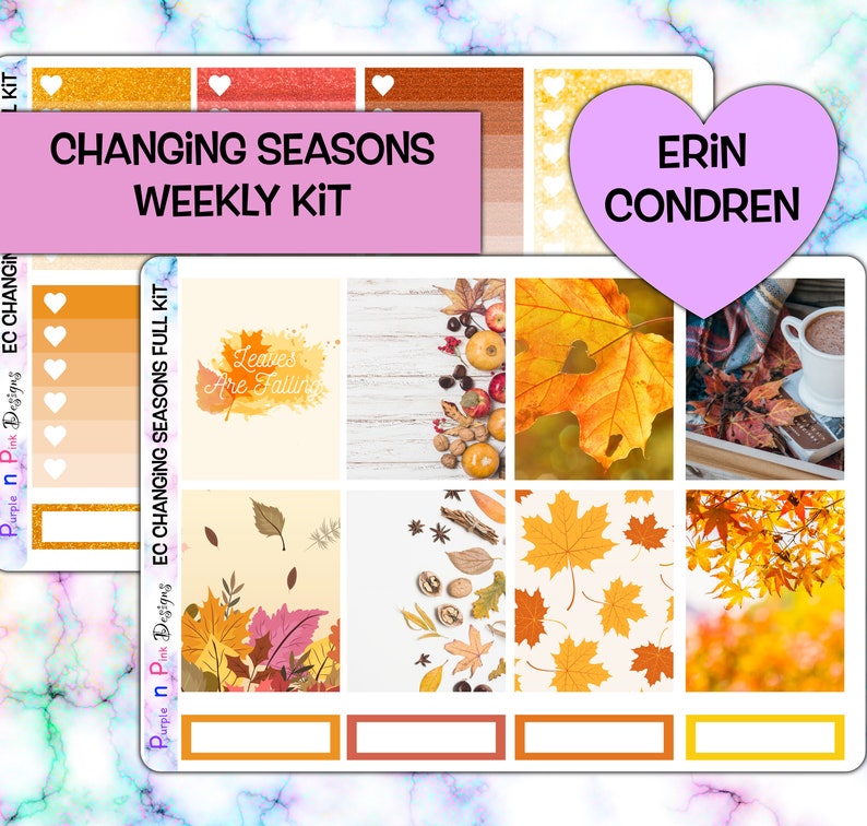 Autumn Planner Stickers//Erin Condren Stickers Seasons