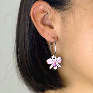 Hoop earrings: Orchid image 1