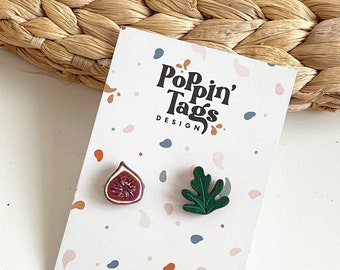 Wooden earrings: Fig