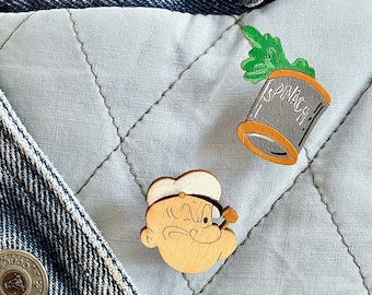 Wooden pins set: Popeye