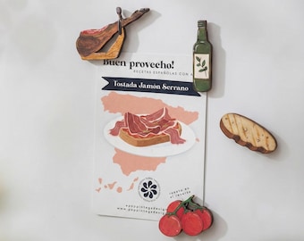 Magnets set: Spanish Recipes