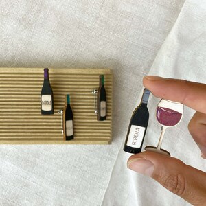 Wooden pins set: Wine and Glass image 9