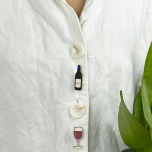 Wooden pins set: Wine and Glass image 10