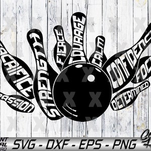 Bowling Strike Svg, Dxf, Eps, Png, Jpg Digitale Download