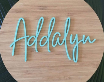 Personalised Wood Name Wall Door Plaque Sign Palm Tree Aloha Beach Sand Wedding