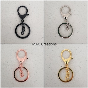 BULK Key Ring Keychain Lobster Clasp Swivel Keyring - Gold - Rose Gold - Silver - Black -