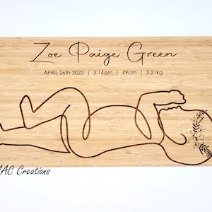 True-to-size Baby Birth Plaque