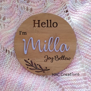 Wooden Birth Details Plaque - New Baby - Birth Announcement, Baby Name Plaque, Baby Arrival Sign, New Baby Gift, Nursery Decoration, Newborn