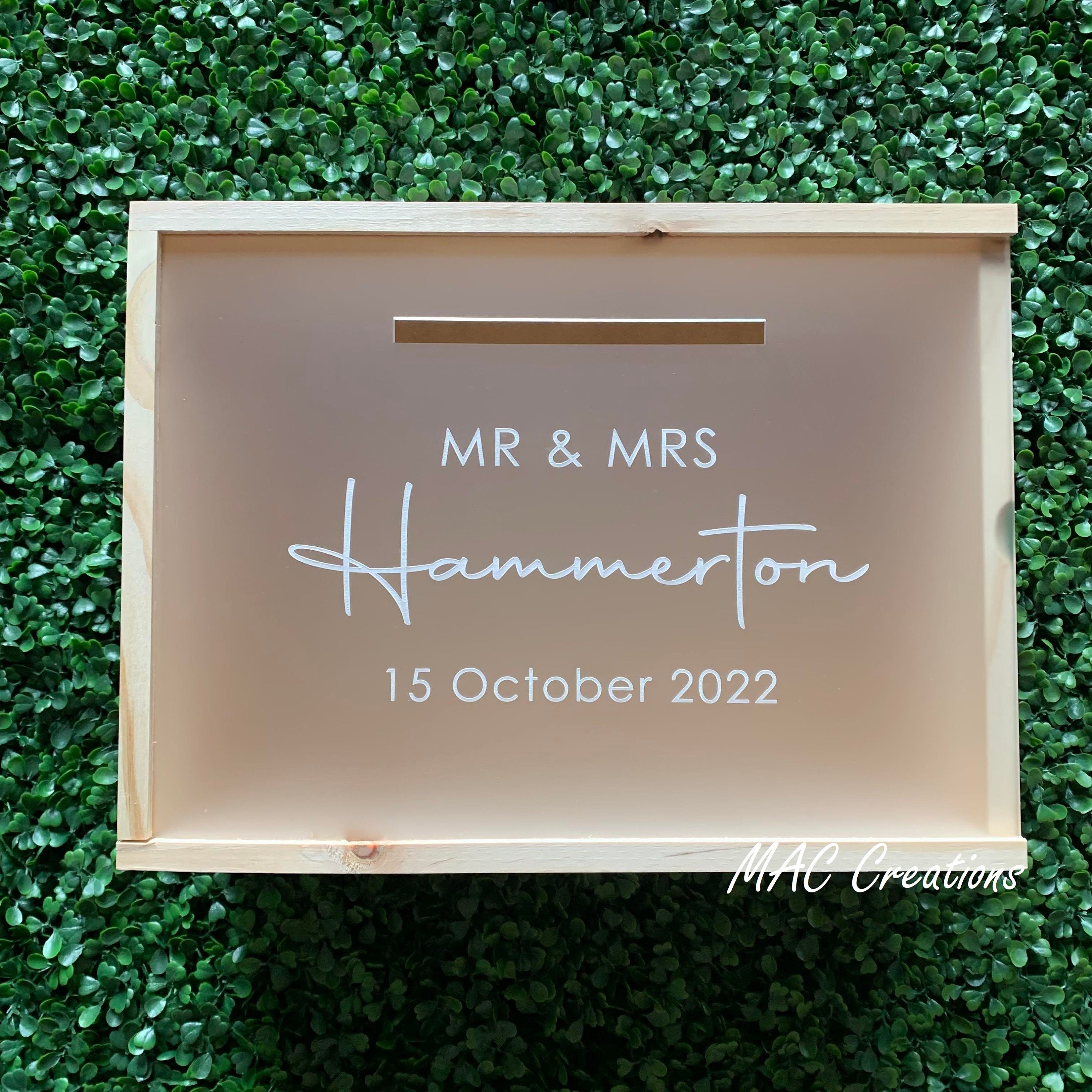 Personalised Wooden Wedding Wishing Well Card Box Gifts Etsy Australia