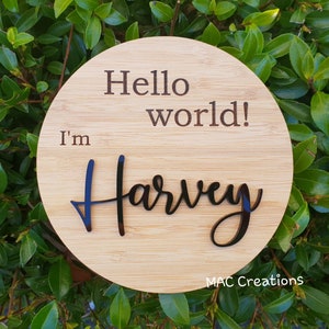 Wooden Birth Details Plaque - New Baby - Birth Announcement, Baby Name Plaque, Baby Arrival Sign, New Baby Gift, Nursery Decoration, Newborn