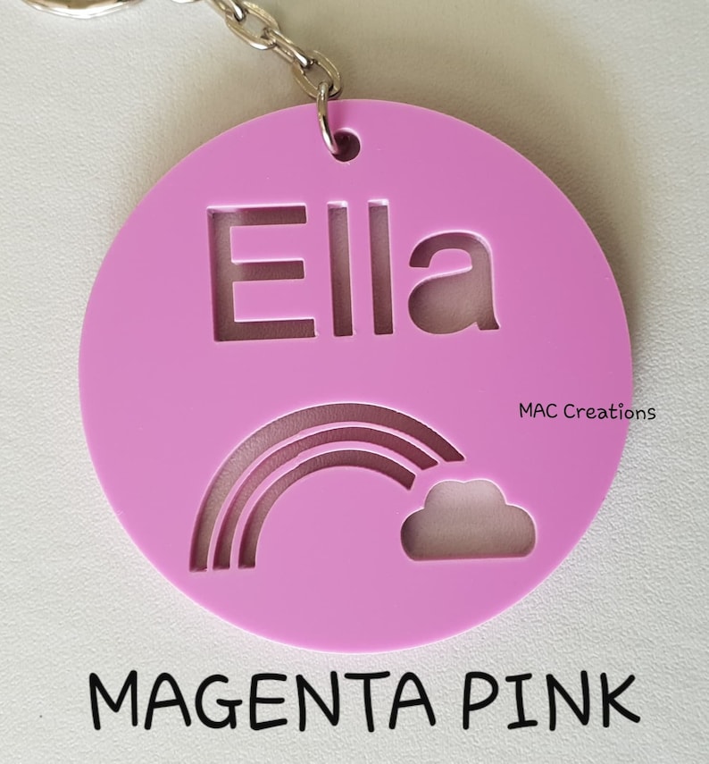School Bag Tags / ANY DESIGN/ Custom Bag Tags / Acrylic Name Etsy