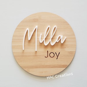 Wooden Birth Plaque - New Baby - Birth Announcement, Baby Name Plaque Baby Arrival Sign, New Baby Gift, Nursery Decoration, Newborn I'm here